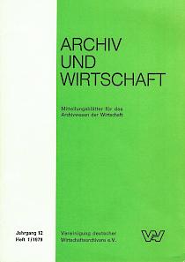 Titelseite der Archiv und Wirtschaft Ausgabe 1979 / Heft 1