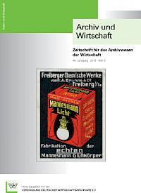 Titelseite der Archiv und Wirtschaft Ausgabe 2013 / Heft 3